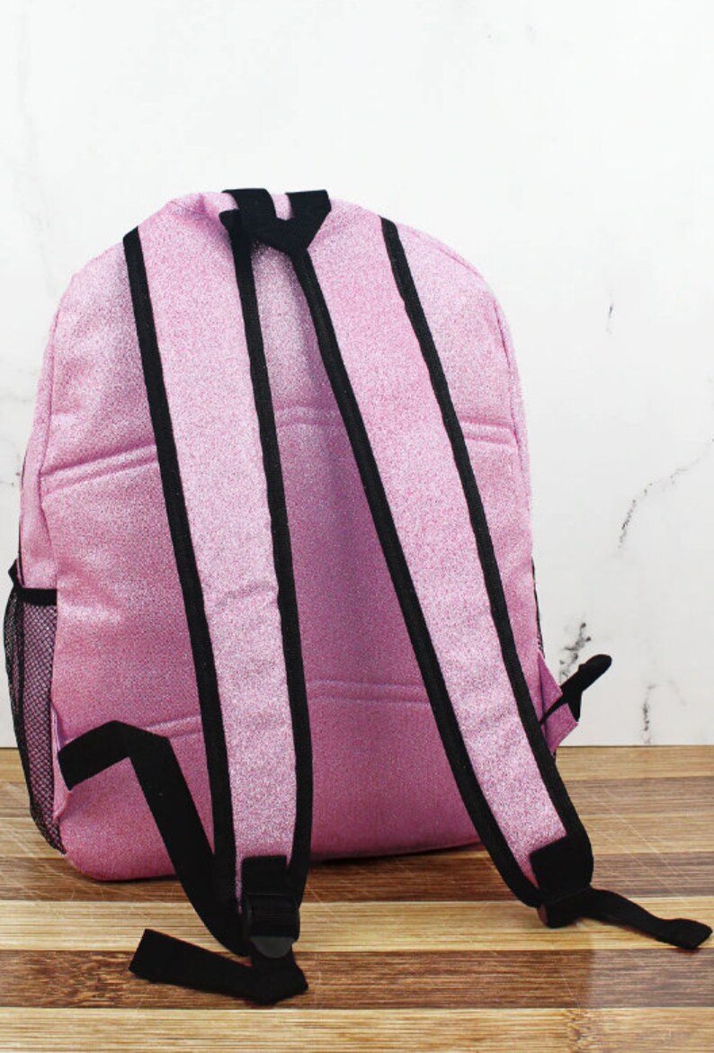 Pink Glitter Backpack Monogram Pink Glitter Backpack Etsy