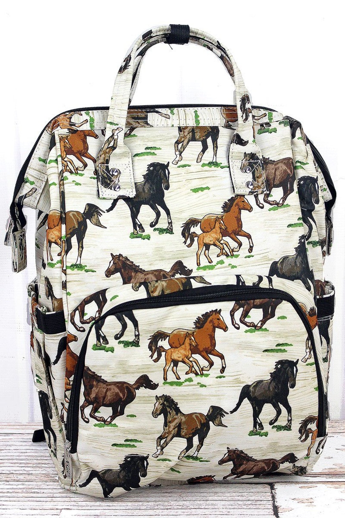 NGIL Horse Diaper Bag Backpack Monogrammed Monogram Backpack Etsy