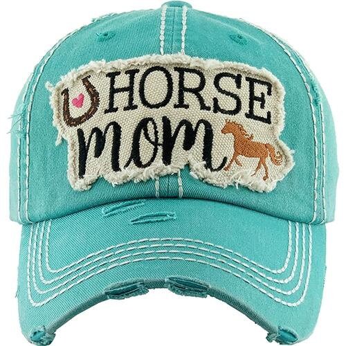 Distressed Horse Mom Baseball Cap 