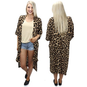 Leopard Duster, Duster, Animal Print Duster, Gift for Her, Fall Cover ...