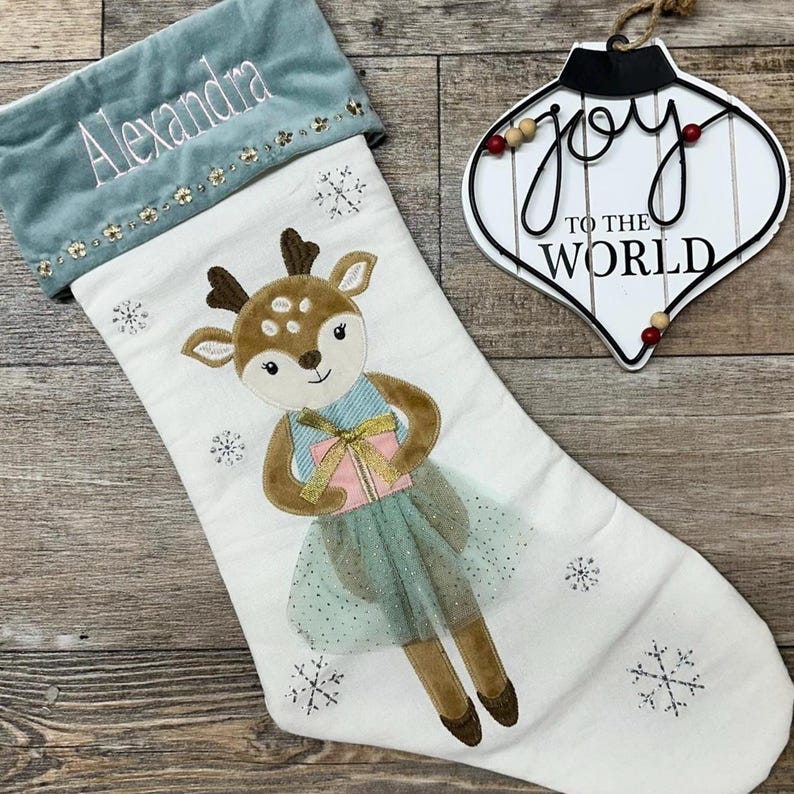 Mon Ami Reindeer Christmas Stocking