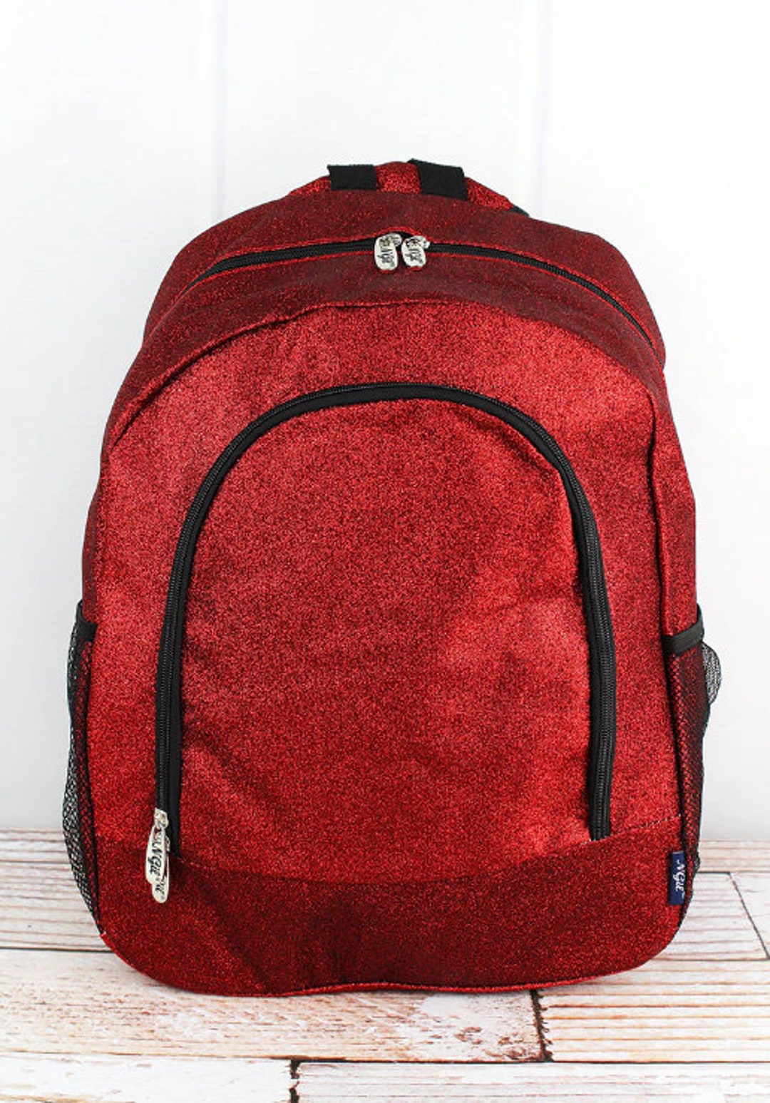 Red Glitter Backpack Monogram Red Glitter Backpack Etsy