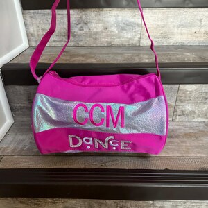 Embroidered Shimmer Dancer Duffle bag, Dance Gift, girls dance duffle, Personalize Girl Dance duffle, girl personalized gift