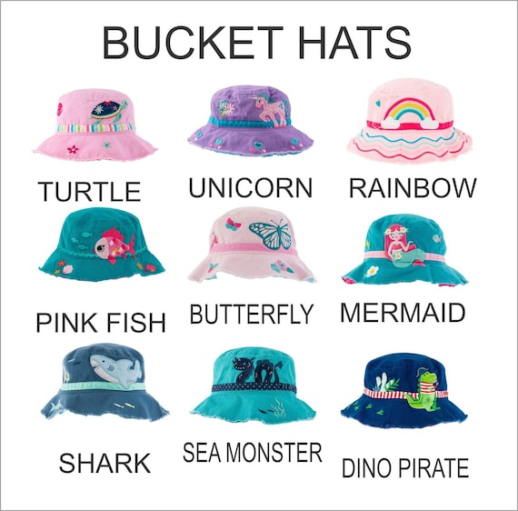 Personalized Toddler Bucket Hat, Children's Stephen Joseph Sun Hat, Blue  Pirate Hat, Stephen Joseph Boy Beach Hat, Personalize Beach Hat 