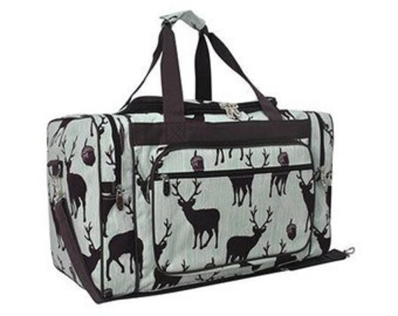 23 Inch Mint Deer Duffle Personalize 