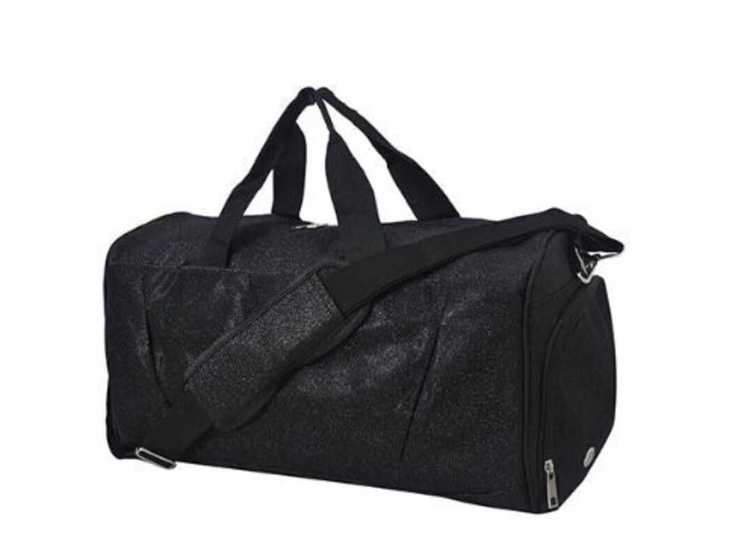 Black Glitter NGIL Carry on Duffle Bag Personalize Black Etsy