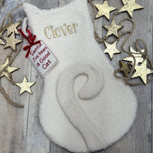 Personalized Embroidered Pet Cat Fur Christmas Stockings