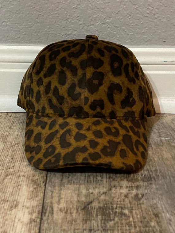 Personalize Kid Suede Leopard Baseball Cap, Monogram Kids