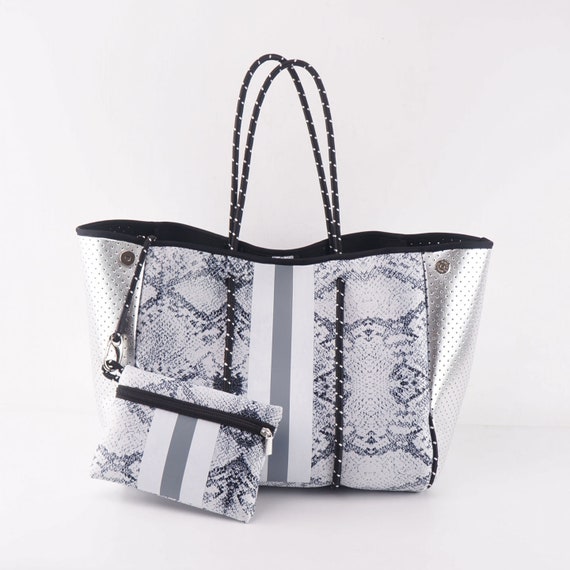 Neoprene Basket Weave Tote