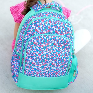 Personalize Viv and Lou Confetti Pop Backpack, monogram confetti backpack, girls back pack, middle school backpack