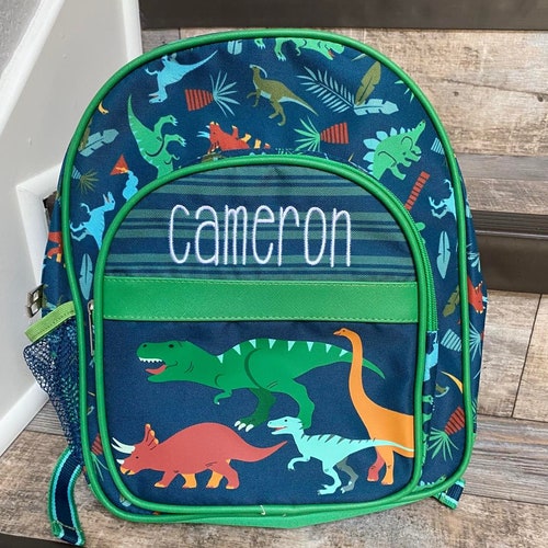 Personalized Dino Backpack Lunchbox Set Boys Monogram Etsy