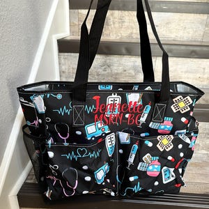 Trauma Queen Large Utility Caddy Tote Bag, Nurse Organizer Tote, Personalized Nurse Tote, Large nurse Organizer Tote Bag, Nurse gift