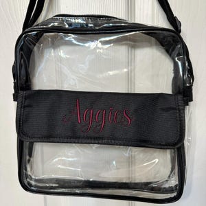 Clear Purse, Clear Bag, Concert Bag, Game day Tote, monogram stadium Tote, clear stadium bag, clear stadium tote, Clear tote, Viv and lou