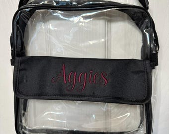 Clear Purse, Clear Bag, Concert Bag, Game day Tote, monogram stadium Tote, clear stadium bag, clear stadium tote, Clear tote, Viv and lou