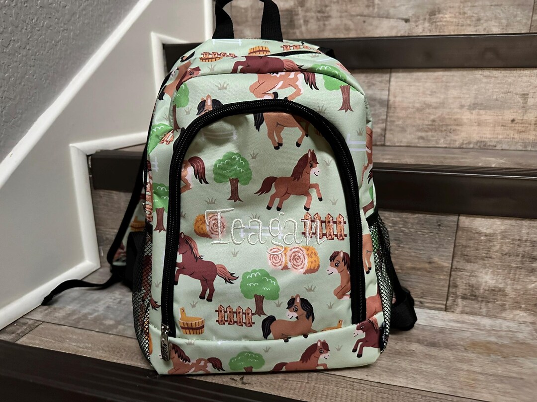 NGIL Small Pasture Pony Backpack, Monogram Kid Rodeo Backpack ...