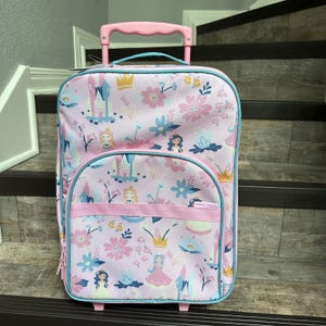 Personalized Stephen Joseph Princess Rolling Luggage, Children&#39;s Rolling, Princess Luggage Girls Suitcase, girls rolling luggage
