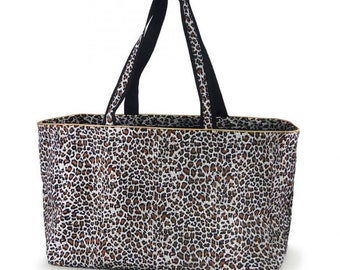 Monogrammed Rainbow Leopard Tote, Ultimate beach Tote, Tailgate Tote, Ultimate Tote, Monogrammed Ultimate Tote, Personalized leopard tote