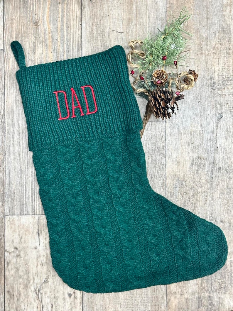 Viv and Lou Cable Knit Christmas Stocking - Thumbnail 2