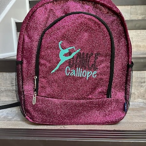 Large Hot Pink Glitter Backpack, Monogram Hot pink glitter backpack, personalize glitter backpack, girls backpack, girls glitter backpack