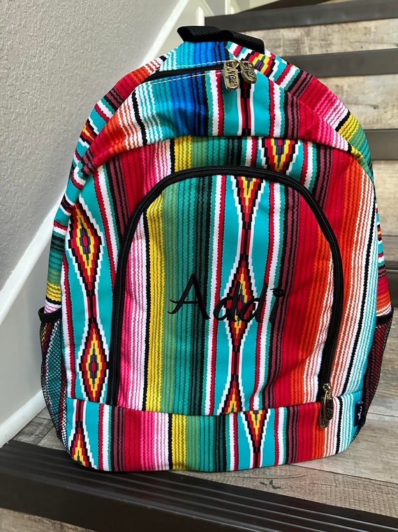 NGIL Small or Large Southwest Serape Backpack, Monogram  display picture 2