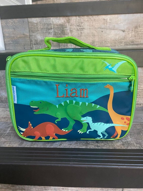 Personalized Classic Dinosaur Lunchbox, Preschool Lunchbox, Dino Lunchbox ,  Stephen Joseph Dino Lunchbox, Boys Lunchbox, Embroider Lunchbox 