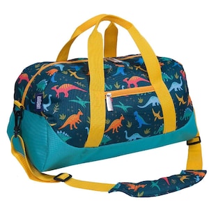Wildkin Jurassic Overnighter Duffel Bag, Personalized Dinosaur Duffle bag, Dinosaur Duffle, boy dino overnight, boy sleepover bag, Jurassic