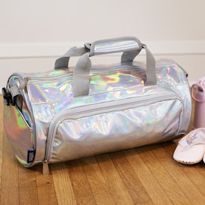 Holographic Dance Bag, Personalized Girl Dance Bag, Girls gym Bag, Embroider Dance Bag, Dance Bag, Gymnastic bag