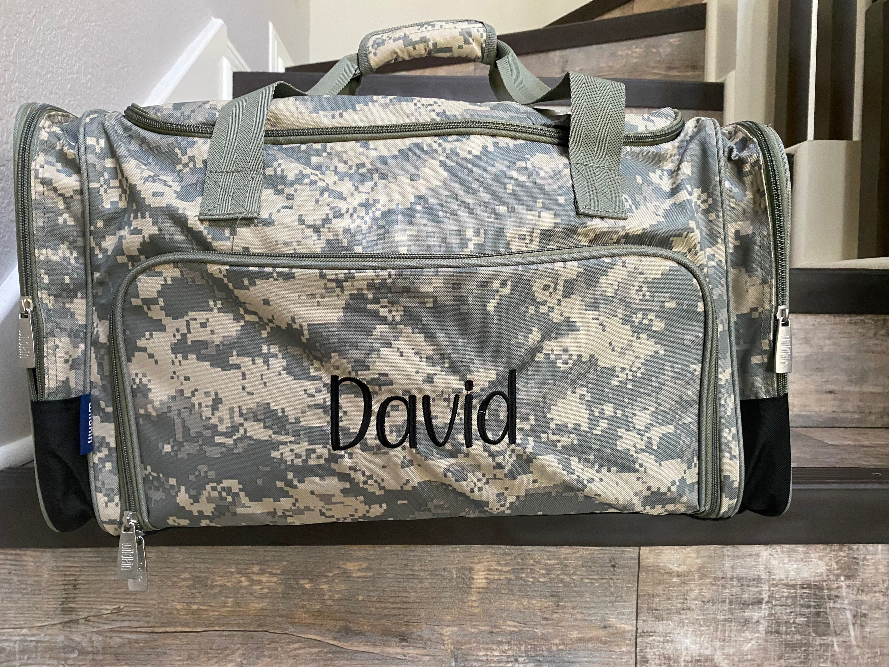 Wildkin 15 Inch Digital Camo Backpack Lunchbox Set Monogram 