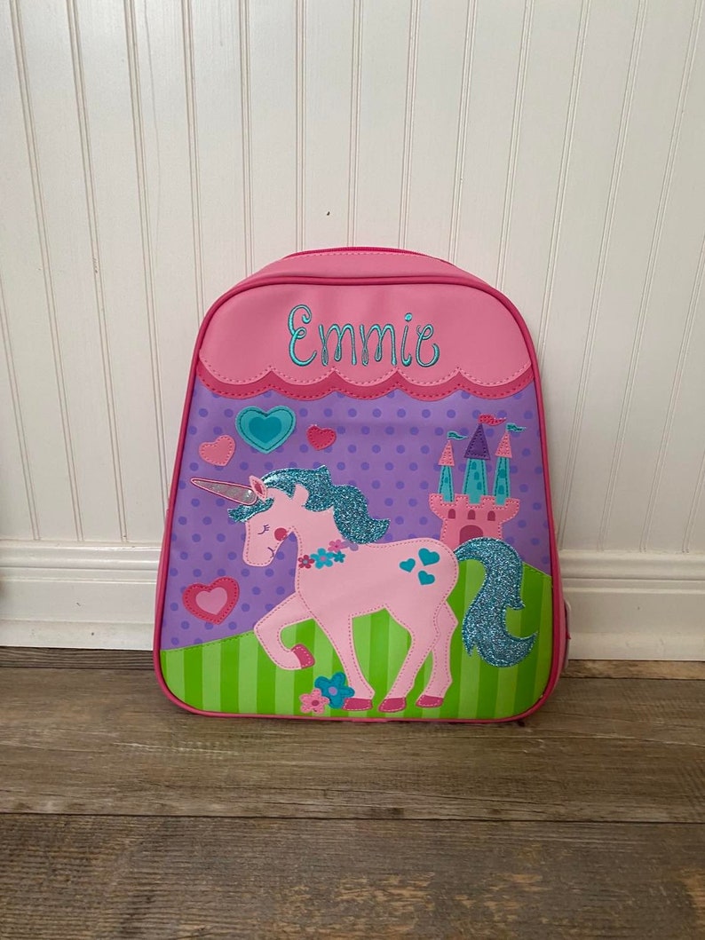 Personalize Go Go Unicorn Backpack and Lunchbox Set Preschool Etsy
