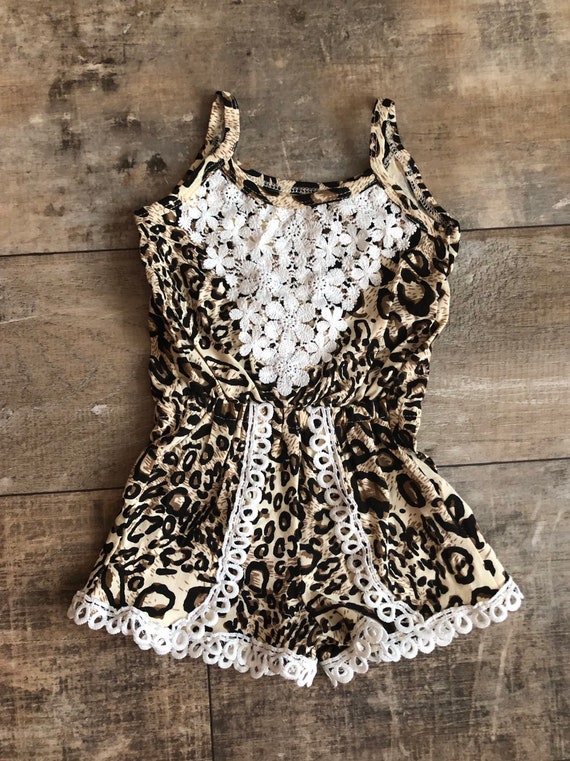 【2025】お歳暮・冬ギフト Lace Romper, Girls Leopard Romper Llama Romper, Baby Romper, ロンパース・カバーオール
