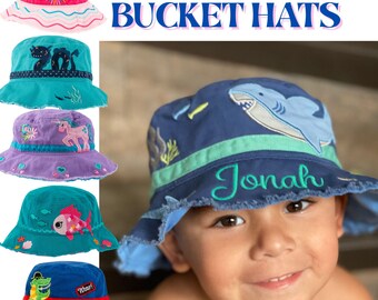 Personalized Embroidered Stephen Joseph Toddler Bucket Beach Pool Sun Hat