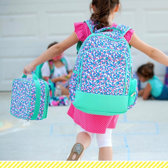 Personalize Confetti Pop Lunchbox and Backpack Mint Lunchbox - Etsy