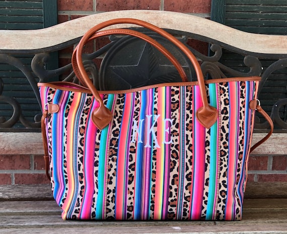 Leopard clearance serape tote
