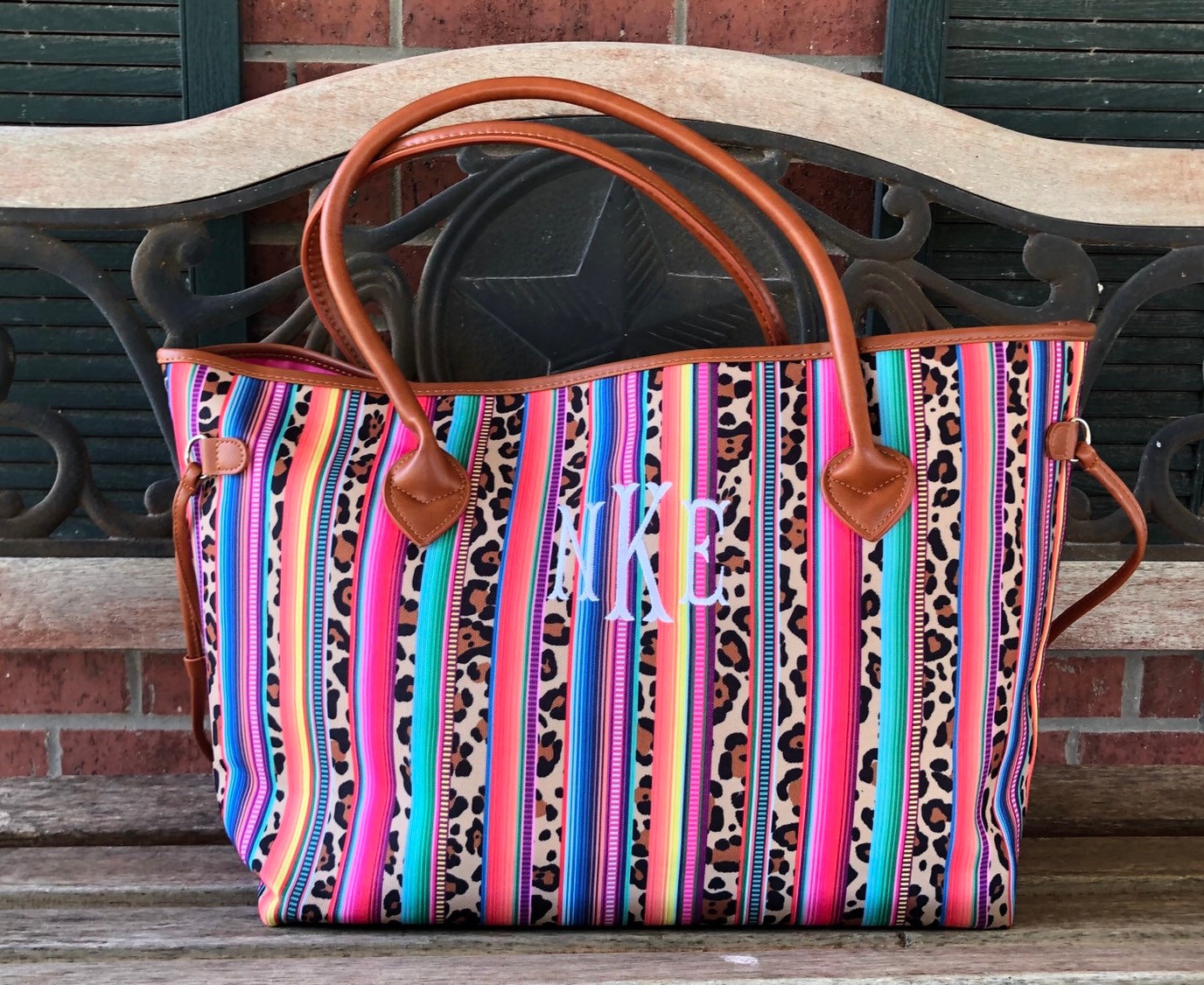 leopard serape backpack