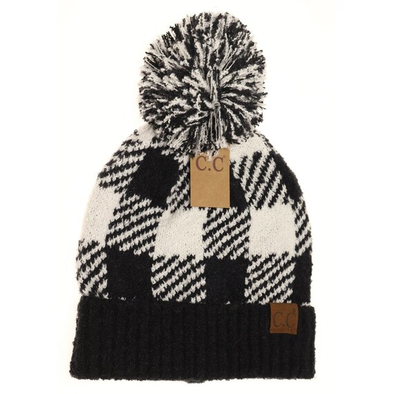 Hat7000 Buffalo Print Jacquard Knit 