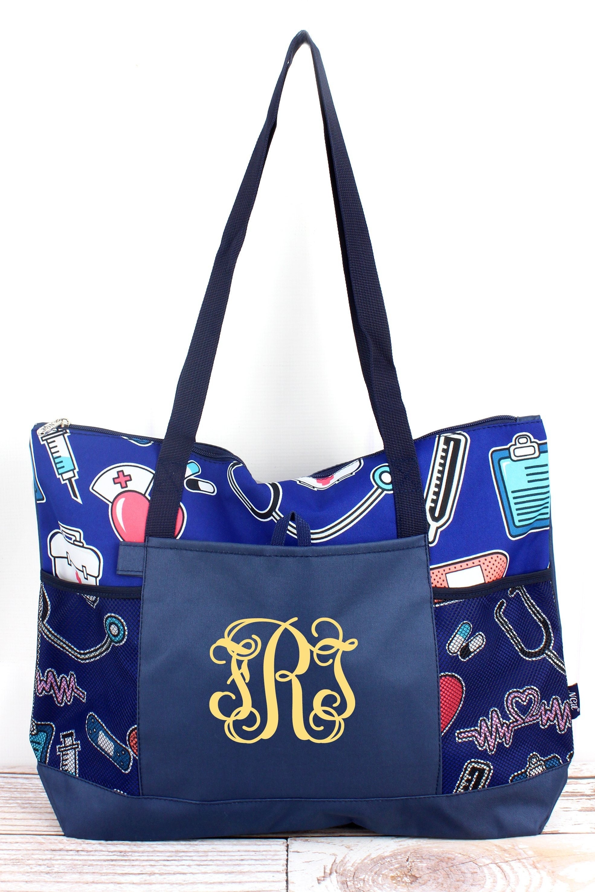 Nurse Navy Pocket Tote Bag Nurse Pocket Tote Personalized -  Finland