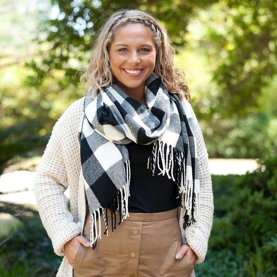 Buffalo plaid scarf wholesale deals