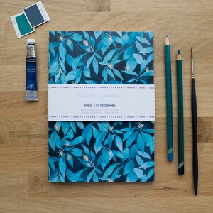 A5 Notebook Set of 2 | Ivy | Lined Pages | Recycled Paper | Designed in Yorkshire | Made in the UK