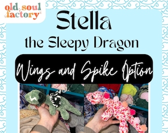 PDF PATTERN ONLY - Stella the Sleepy Dragon Crochet Pattern