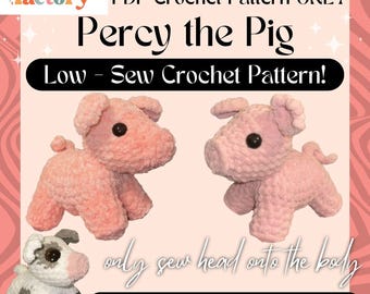 PDF PATTERN ONLY - Percy the Pig - Crochet Pattern