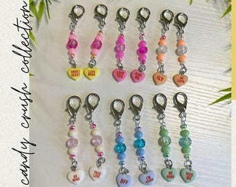 Crochet Beaded Stitch Marker - Candy Crush Collection