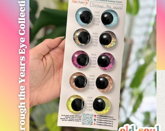 Through the Years Safety Eyes - Hand-Painted Eyes for Plushies, Amigurumi, and Crochet Creations - Ready to Ship