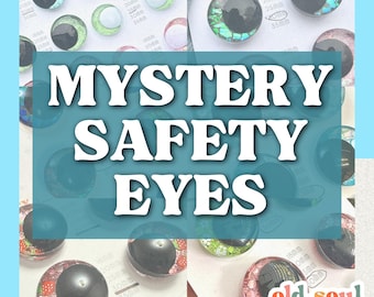 MYSTERY Sinker Safety Eye Pair - Hand-Painted Eyes for Plushies, Amigurumi, and Crochet - Ready to Ship