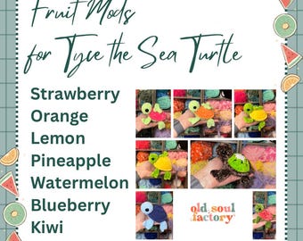 PDF PATTERN ONLY - Tyce the Sea Turtle - Fruit Mods - Crochet Pattern