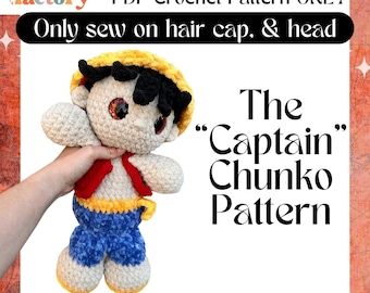 PDF PATTERN ONLY - "Captain" Chunko Pirate - Crochet Pattern