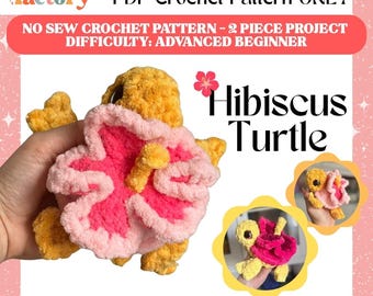 PDF PATTERN ONLY - Hibiscus Sea Turtle - Crochet Pattern