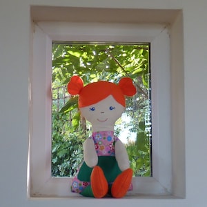 Handmade Doll Rag Doll Fabric Doll Doll Softie Personalised Doll 16 inch Handmade Doll