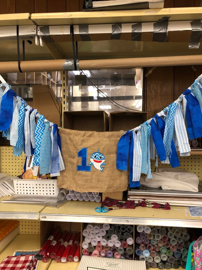 Baby shark high chair banner