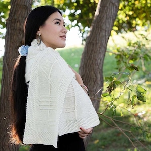 Scarf knitting pattern: Ogham scarf. Unisex knit pattern. Digital download. Irish scarf knit pattern. Aran scarf pattern Gift knitting scarf