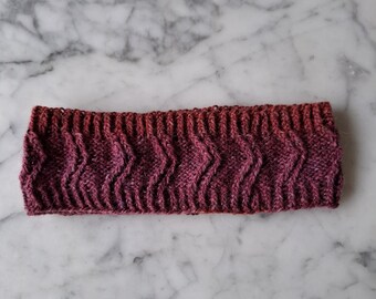 Handgestricktes Wolle Stirnband: Irischer Design Halswärmer